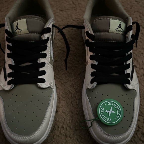 Nike Air Jordan Golf Sneakers - Olive and White (Stock X authentic) LOST BOX